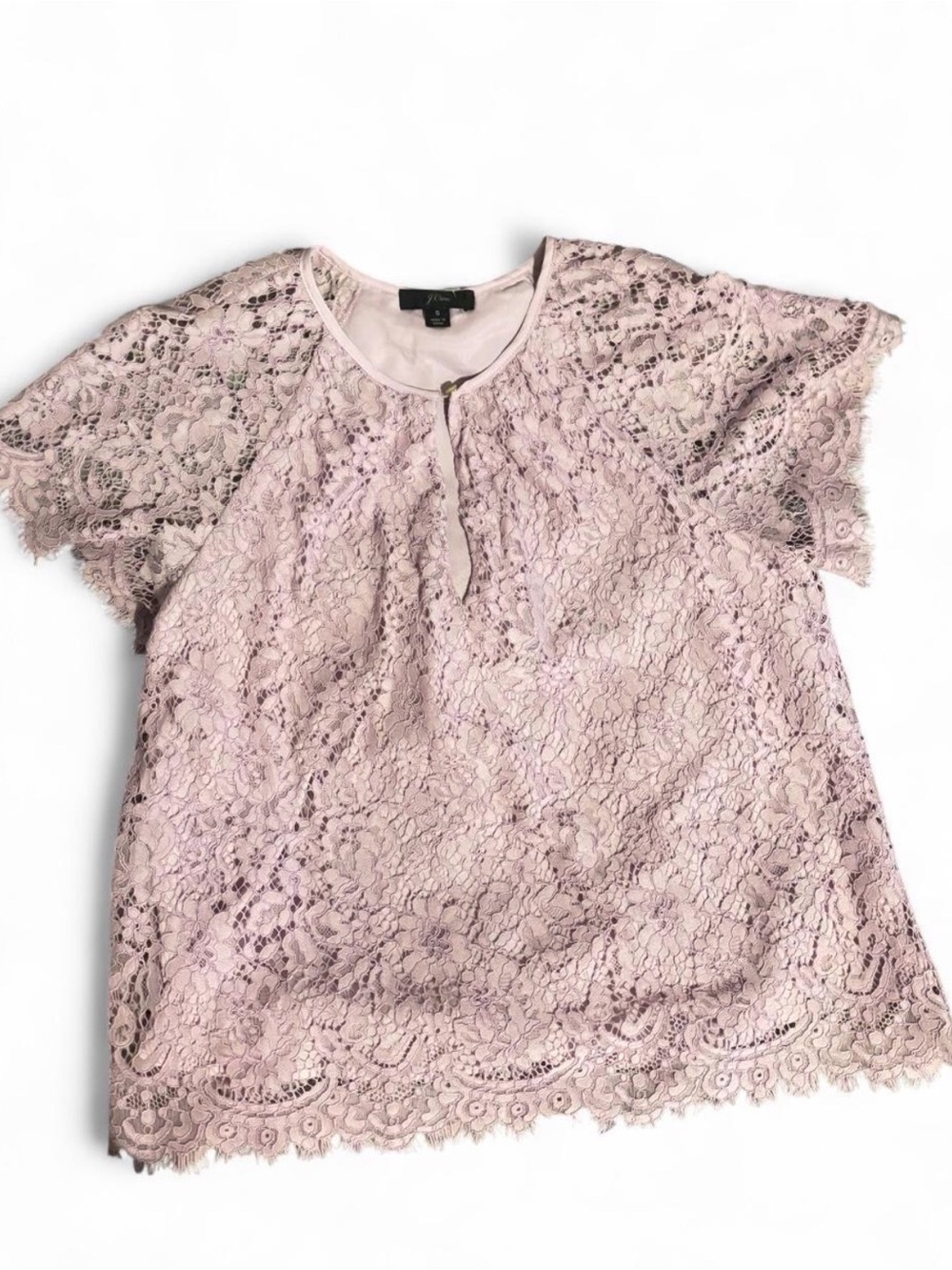 J. Crew light purple lace blouse size S